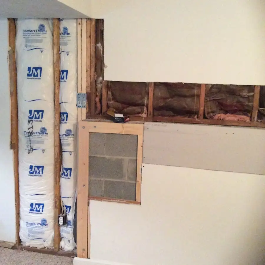 Wall insulation replacement during Contents Cleaning & Restoration in Camp Pendleton Mainside
